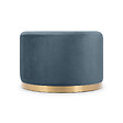 SICAAN - Sicaan Pouf Repose-Pieds Charlotte Velours Chic – Tabouret Design Art Déco Glamour – Assise Élégante avec Anneau Doré – Ottoman Déco pour Salon ou Chambre – 60x60x40  cm - vignette