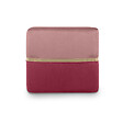 SICAAN - Sicaan Pouf Repose-Pieds Kate Velours Rose Framboise avec Base en Métal Doré – Tabouret Chic et Élégant Style Art – Ottoman Polyvalent et Confortable pour Salon, Chambre ou Bureau – 50 x 50 x 45  cm - vignette
