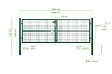 CASANOOV - Casanoov Portail battant grillagé 3 m OLGA H.100  cm Vert - vignette