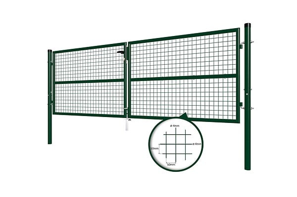 CASANOOV - Casanoov Portail battant grillagé 3 m OLGA H.100  cm Vert - large