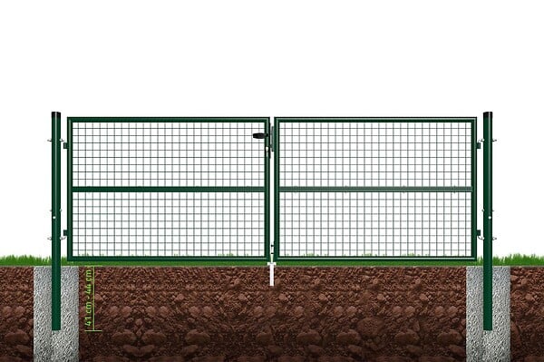 CASANOOV - Casanoov Portail battant grillagé 3 m OLGA H.100  cm Vert - large