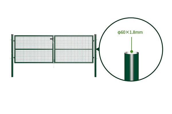 CASANOOV - Casanoov Portail battant grillagé 3 m OLGA H.100  cm Vert - large