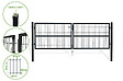 CASANOOV - Casanoov Portail battant grillagé 3 m RAZO H.100  cm Gris - vignette