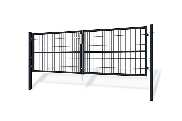 CASANOOV - Casanoov Portail battant grillagé 3 m RAZO H.100  cm Gris - large
