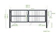 CASANOOV - Casanoov Portail battant grillagé 3 m RAZO H.100  cm Gris - vignette