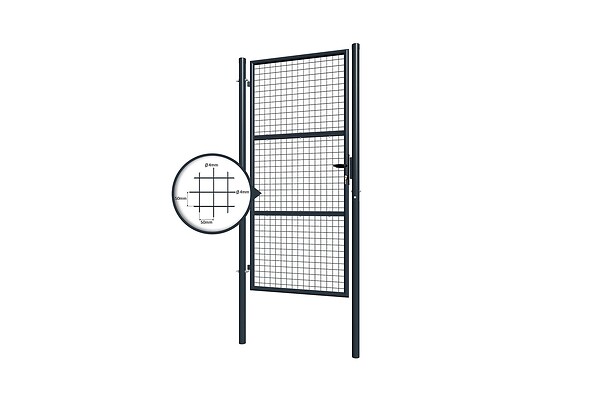 CASANOOV - Casanoov Portillon grillagé 1m OLGA H.200  cm Gris - large