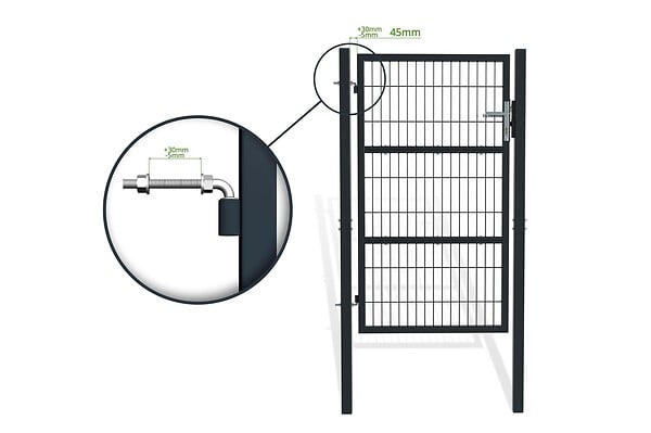 CASANOOV - Casanoov Portillon grillagé 1m RAZO H.160  cm Gris - large