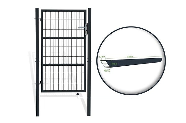 CASANOOV - Casanoov Portillon grillagé 1m RAZO H.160  cm Gris - large