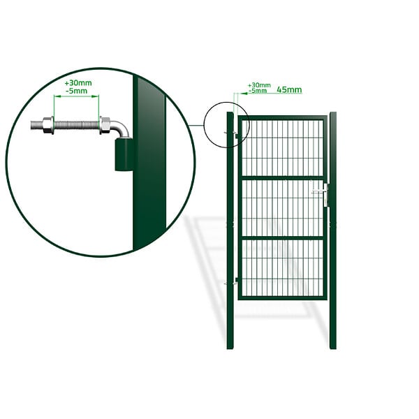 CASANOOV - Casanoov Portillon grillagé 1m RAZO H.180  cm Vert - large