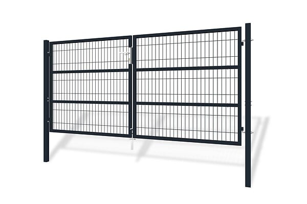 CASANOOV - Casanoov Portail battant grillagé 3 m RAZO H.140  cm Gris - large