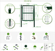 CASANOOV - Casanoov Portillon grillagé 1m Vert RAZO H.120 cm - vignette