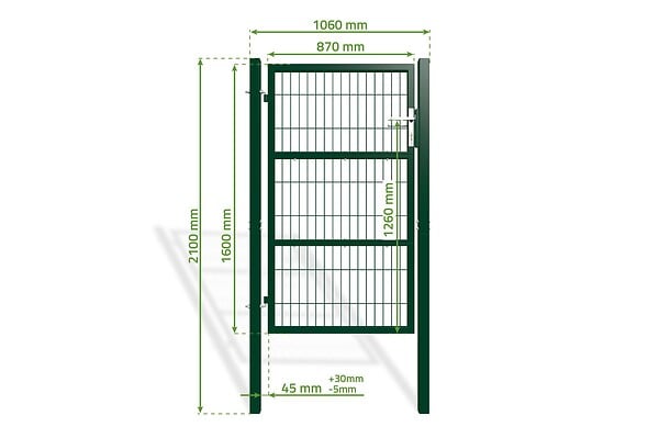 CASANOOV - Casanoov Portillon grillagé 1m RAZO H.160  cm Vert - large