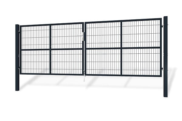 CASANOOV - Casanoov Portail battant grillagé gris RAZO 4 m H.140 cm - large
