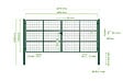 CASANOOV - Casanoov Portail battant grillagé vert OLGA 4 m H.180 cm - vignette