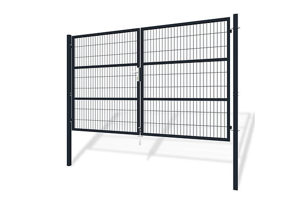 CASANOOV - Casanoov Portail battant grillagé rigide RAZO 300x180  cm Gris - large