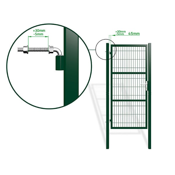 CASANOOV - Casanoov Portillon grillagé 1m RAZO H.200  cm Vert - large