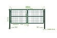 CASANOOV - Casanoov Portail battant grillagé 3 m RAZO H.120  cm Vert - vignette