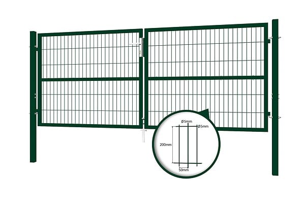 CASANOOV - Casanoov Portail battant grillagé 3 m RAZO H.120  cm Vert - large