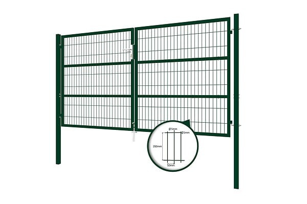 CASANOOV - Casanoov Portail battant grillagé 3 m RAZO H.160  cm Vert - large