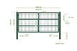 CASANOOV - Casanoov Portail battant grillagé 3 m RAZO H.140  cm Vert - vignette