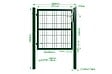 CASANOOV - Casanoov Portillon grillagé 1m Vert RAZO H.100 cm - vignette