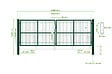 CASANOOV - Casanoov Portail battant grillagé vert RAZO 4 m H.140 cm - vignette
