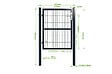 CASANOOV - Casanoov Portillon grillagé 1m Gris RAZO H.120 cm - vignette