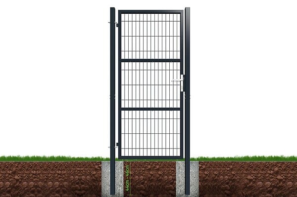 CASANOOV - Casanoov Portillon grillagé 1m RAZO H.200  cm Gris - large
