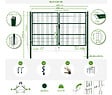 CASANOOV - Casanoov Portail battant grillagé vert RAZO 3 m H.180 cm - vignette