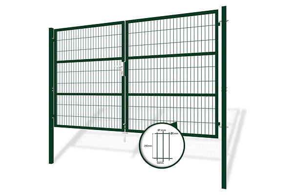 CASANOOV - Casanoov Portail battant grillagé vert RAZO 3 m H.180 cm - large