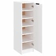 VIDAXL - vidaXL Armoire à  chaussures Blanc 30x35x100 cm Bois d'ingénierie - vignette