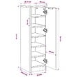 VIDAXL - vidaXL Armoire à  chaussures Blanc 30x35x100 cm Bois d'ingénierie - vignette