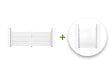 CASANOOV - Casanoov Portail battant 3 m EIGER H.115  cm + Portillon 1m EIGER H.115  cm aluminium blanc - vignette