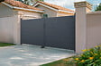 CASANOOV - Casanoov Portail battant ajustable en largeur 3 m EIGER H.115  cm alu gris - vignette