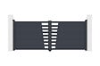 CASANOOV - Casanoov Portail battant aluminium gris CERVINA 3,5 m hauteur 140  cm - vignette