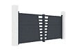 CASANOOV - Casanoov Portail battant aluminium gris CERVINA 3,5 m hauteur 140  cm - vignette