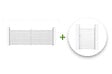 CASANOOV - Casanoov Portail battant 4 m VOGEL H.140  cm + Portillon 1m VOGEL H.140  cm aluminium blanc - vignette