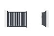CASANOOV - Casanoov Portail battant 3,5 m VEYMONT H.140  cm aluminium gris - vignette