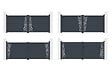 CASANOOV - Casanoov Portail battant aluminium gris CERVINA RUIVO 3,5 m hauteur 140  cm - vignette