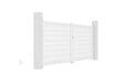 CASANOOV - Casanoov Portail battant 3 m VOGEL H.160  cm alu blanc + 2 poteaux 15x15  cm H.190  cm BLANC - vignette