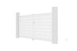 CASANOOV - Casanoov Portail battant 3 m VOGEL H.160  cm alu blanc + 2 poteaux 15x15  cm H.190  cm BLANC - vignette