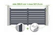 CASANOOV - Casanoov Portail battant ajustable en largeur 3 m VOGEL H. 140  cm alu gris - vignette