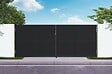 CASANOOV - Casanoov Portail battant acier noir mat 3,5 m NALI H.140  cm + 2 poteaux 10x10 acier CARMO - vignette