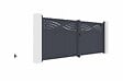 CASANOOV - Casanoov Portail battant 4 m HALTI H.160  cm + Portillon 1m HALTI H.160  cm aluminium gris - vignette