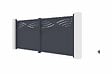 CASANOOV - Casanoov Portail battant 4 m HALTI H.160  cm + Portillon 1m HALTI H.160  cm aluminium gris - vignette