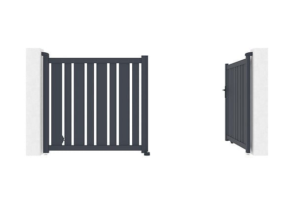 CASANOOV - Casanoov Portail battant 3 m VEYMONT H.140  cm aluminium gris - large