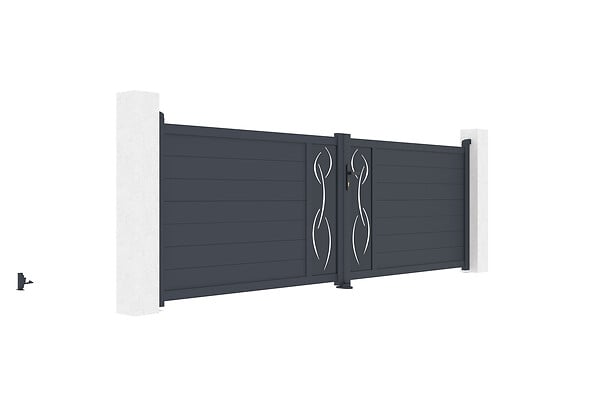 CASANOOV - Casanoov Portail battant 4 m LIFE H.120  cm alu + motorisation BUNKER B500 - large