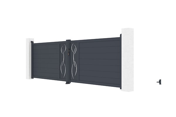 CASANOOV - Casanoov Portail battant 4 m LIFE H.120  cm alu + motorisation BUNKER B500 - large