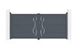 CASANOOV - Casanoov Portail battant 3,5 m LIFE H.160  cm aluminium gris - vignette