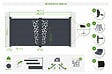 CASANOOV - Casanoov Portail battant aluminium gris CERVINA RUIVO 3 m hauteur 140  cm - vignette